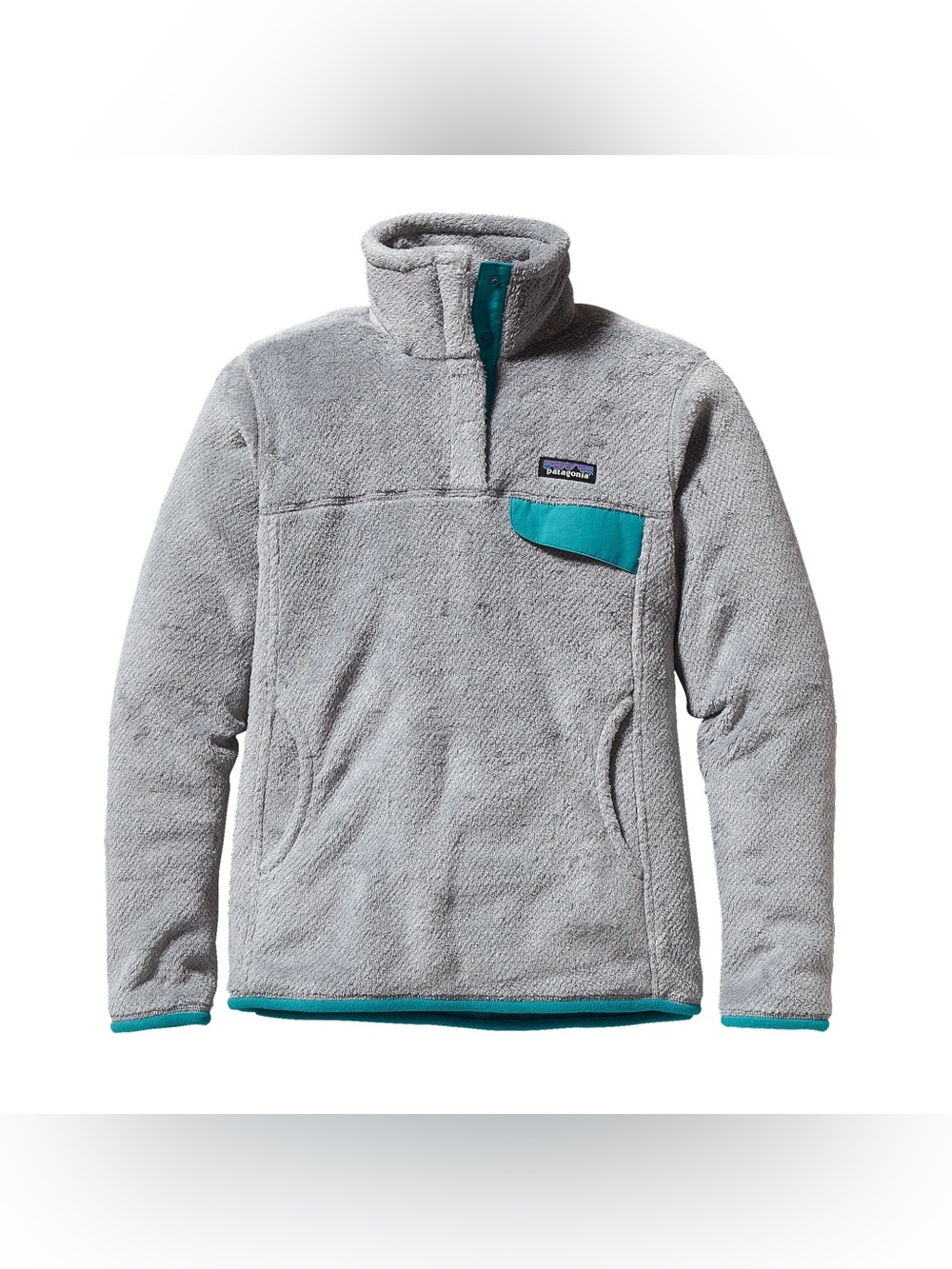 Patagonia Grey Teal Gorpcore Outdoor Fall Re-Tool Snap-T Fleece Pullover Medium